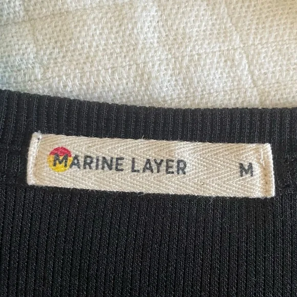 Marine Layer Lexi Rib V-Neck Long Sleeve Henley - Picture 6 of 11